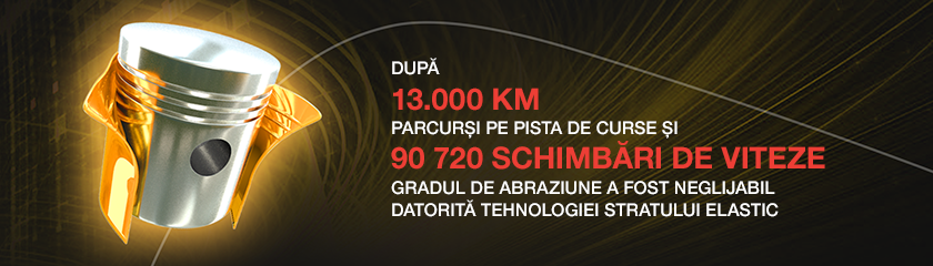 After 13,000 km covered on the race track and 90 720 gear shifts the degree of abrasion was negligible thanks to the Elastic Layer Technology